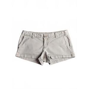 Mossimo Supply Co Low Rise Mini Shorts Size 7 (Fit 6) Y2K Vibe Khaki D/38